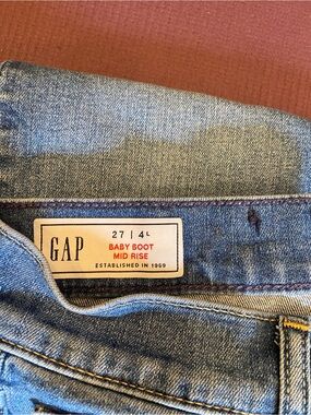 GAP Baby Boot Mid Rise Jeans - Light Blue Denim